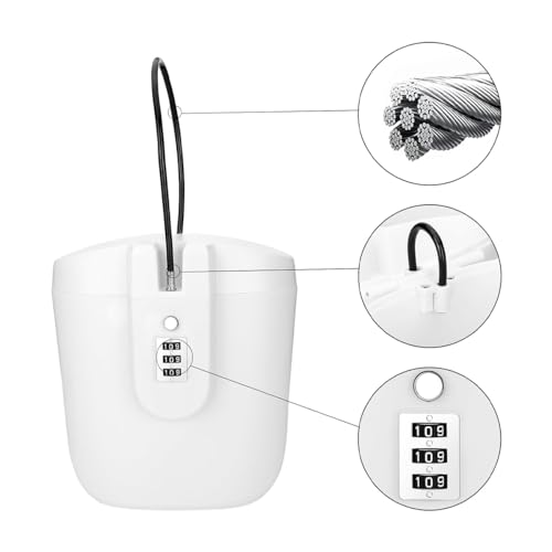 CENPEK Portable Safe, White, 1.5L, ABS Material, Mechanical Code Lock, Suitable for Travel Sports, Shopping - Image 2