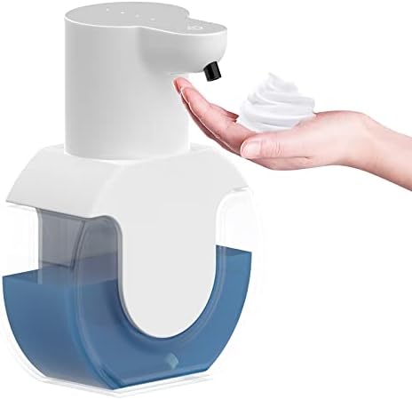 Automatic Foaming Soap Dispenser - 4 Gear Foaming Adjustable, Wall Mounted Sticker Available - 13.5oz/400ML Touchless Hand & Dish Soap Dispenser for Bathroom Kitchen
