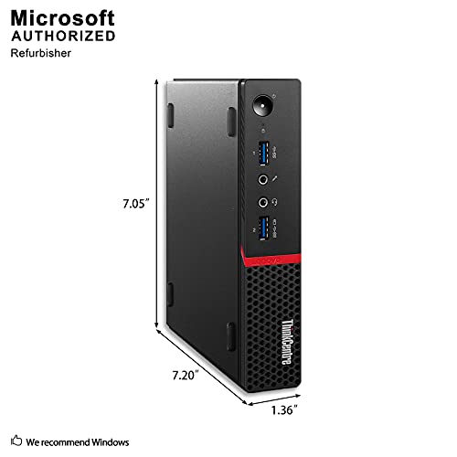 Lenovo Think Center M700 Tiny Desktop Pc, Intel Quad Core I5-6400T 2.2Ghz Up To 2.8G, 16Gb Memory,512Gb Ssd, Wifi, Bt 4.0,Hdmi,Usb 3.0,Dp Port,Windows 10 Pro 64 Bit English/Spanish/French(Renewed) #TOP3