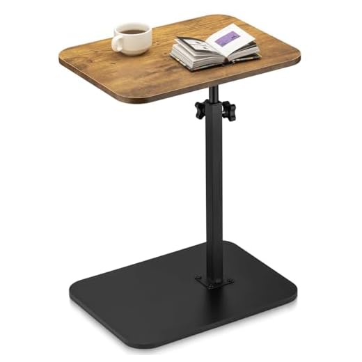 ZEAPTAC Portable Lap Laptop Desk with Pillow Cushion, Fits up to 15.6 inch Laptop, Lap Stand for Bed & Couch & Carpet, Book Tablet/Drawing Board/Computer Laptop Stand - Dark Brown Wood