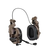 [QPSLIDH] F30 イヤーマフ ヘルメットヘッドセット 電子聴覚保護具 狩猟用 アクティブノイズリダクションヘッドホン(F30-E-Desert)