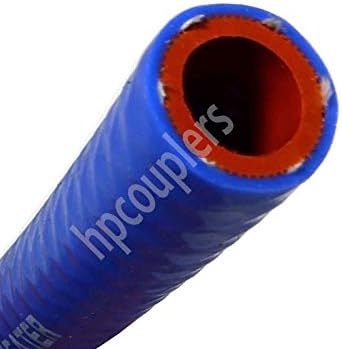 FlexFab - 5/8" ID x 1 ft (Sold Per Foot) 5526 Blue Silicone Heater Hose 16mm J20R3 Class A 350F Radiator Coolant .63" P/N 5526-062