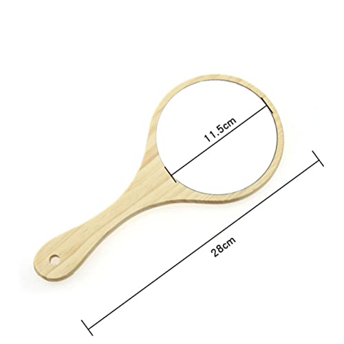 Espejo de Maquillaje Portátil Vintage de Madera miniatura 2