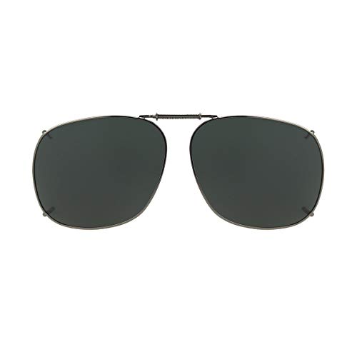 Solar Shield Polarized Clipons 57 sqr 3, Grey