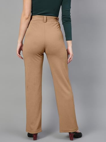Image of Mehrang Trousers for Women, Formal Pants for Women, Straight Fit Pants