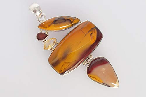 Pendentif Jaspe Mookaite en argent sterling, le cadeau boho idéal - 3