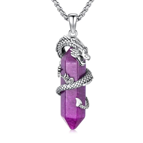 Collier dragon améthyste en argent pour affirmer votre style au quotidien