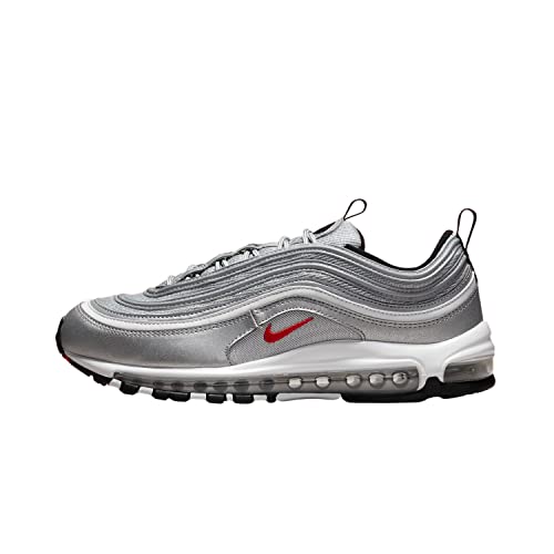 Tenis Nike Air Max 97 Og para hombre, Plateado metálico/rojo universitario, 44.5 EU