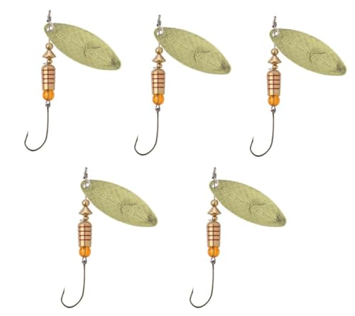 Cuillères de pêche spinner truite et brochet | Pack 5 leurres métalliques 3,7 g Arapaima