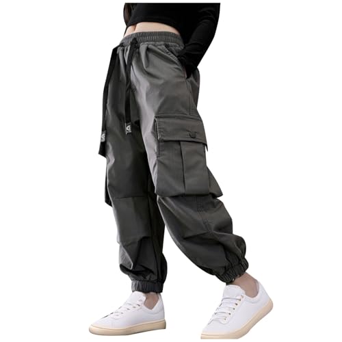 Kids Cargo Pants Boys Girls Casual Pant Outdoor Hiking Pants Drawstring Workout Trousers Tactical Jogger Pant