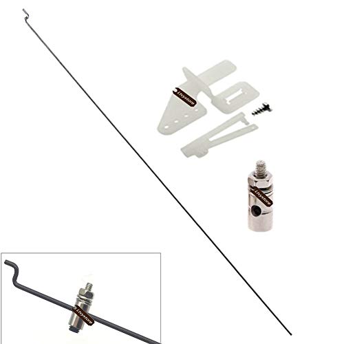 Ltvystore 20Pcs Adjustable Pushrod Connector Linkage Stopper 1.3mm & 20Pcs Nylon Control Horns 21x10 mm & 20Pcs 1.2 x 210mm Z Push Rods Parts Compatible for RC Airplane Plane Boat Replacement by Ltvystore - Image 5