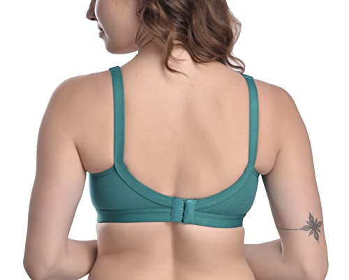 Image of Viral Girl Women's Wire-Free Cotton Hosiery Bra | Non-Padded, Full Coverage, Adjustable Straps | Soft Comfortable Innerwear with Hook & Eye Closure for Everyday Use