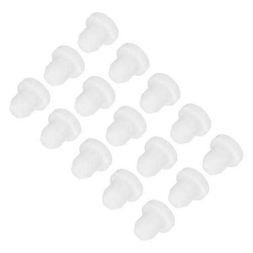 Image of MECCANIXITY 15pcs T-Shaped Silicone Plugs 6.5mm 1 /4 Inch Dia Snap in Plug Hole Seal Cover Round Rubber Stopper for Kitchen Rubber Bulkheads Waterproof Sealing Plugs White