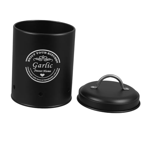 FELTECHELECTR Garlic Container Lid Multi-function Onion Holder for Kitchen Counter Vegetable Storage Bucket Space-saving Design for Home and Restaurant Use