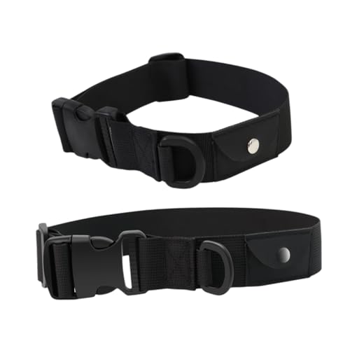 Kisangel 2Piezas Collar de Perro Ajustable de Unidades Collar Protector Mascotas de Posicionamiento Que Negro