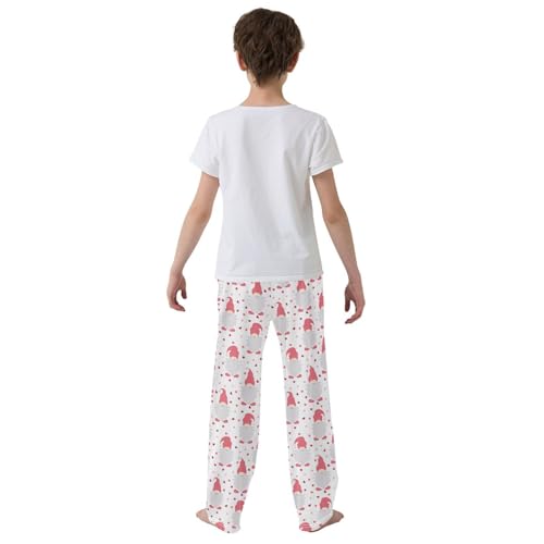 Sweet Gnomes Boys Long Pants Soft Trousers Elastic Waist Kids Lounge Bottoms with Pockets S-XL3