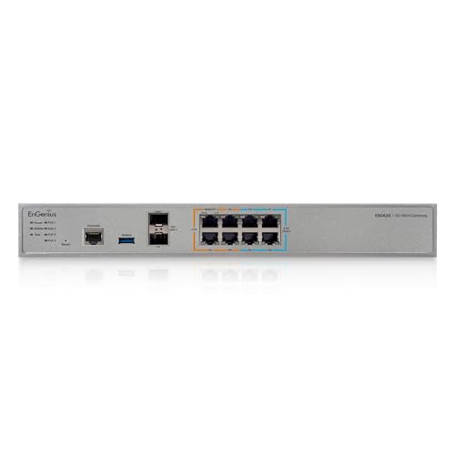 Image of EnGenius Cloud Managed [ESG620] 2.2 GHz Quad-Core SD-WAN Gateway with Dual-WAN, 8 2.5 GbE LAN (4 PoE+), Auto-VPN, stateful Firewall, and Cellular failover