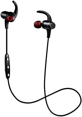 Aumet Bluetooth Wireless Magnetic Earbuds, Bass Stereo Noise Cancelling Headphones with Built-in Mic