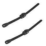 Veemoon 2 Satz Verstellbare Schnallenriemen aus Schwarzem Kunststoff für Rollschuhe und Inlineskates Langlebiges Rollschuhzubehör mit Schrauben Kompatibel für Outdoor Skating