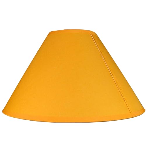 Empire Cotton Coolie Lamp Shades for Table Lamps and Pendant Ceiling Lights - 35cm Dia (Mustard) [Energy Class A]