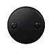 Westbrass 3-1/8" Two-Hole Overflow Face Plate and Screws, Matte Black, D329-62