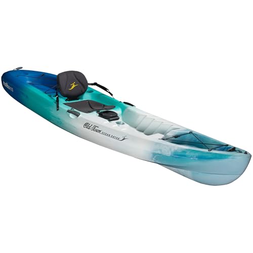 Old Town Ocean Kayak Malibu 11.5 Solo Sit-on-Top Recreational Paddle Kayak, 11 ft 5.04 in, Horizon