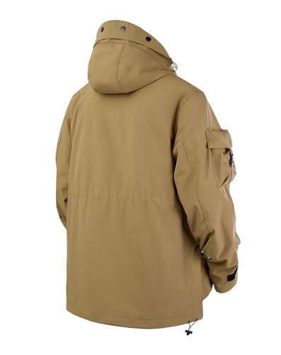 Image of MFCT Men's Techwear Waterproof Windbreaker with Funnel Hoodie