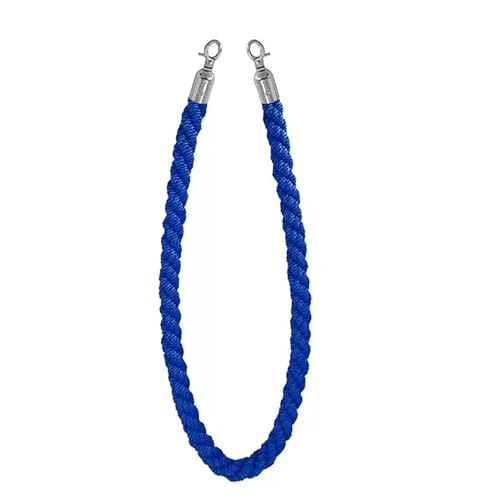 Corde de barrière épaisse avec crochet argenté pour guidage de file d'attente
