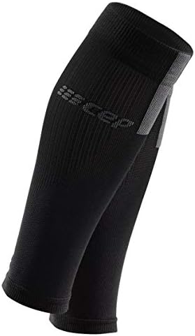 CEP Men's Compression Run Sleeves Calf Sleeves 3.0, Black/Dark Grey IV