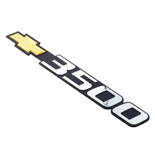 Image of Pair Set Bowtie 3500 Emblems Front Door Right Left 3D Badge Nameplate Sticker Replacement for 2001-2007 Silverado 15126053 (Yellow)