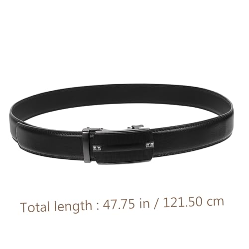 CLISPEED 1pc Men Leather Automatic Buckle Belt Stylish Waist Strap for Formal and Casual Wear Two Effortless Dressing Gentlemen Accessory2