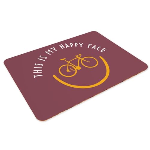 Set de table rouge vélo lot de 4 grands napperons souples en liège - 3