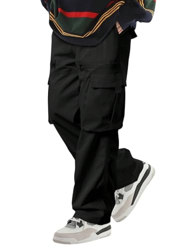 Image of Q - RIOUS Cotton Casual Cargo Pants for Men - Multi-Pocket Style