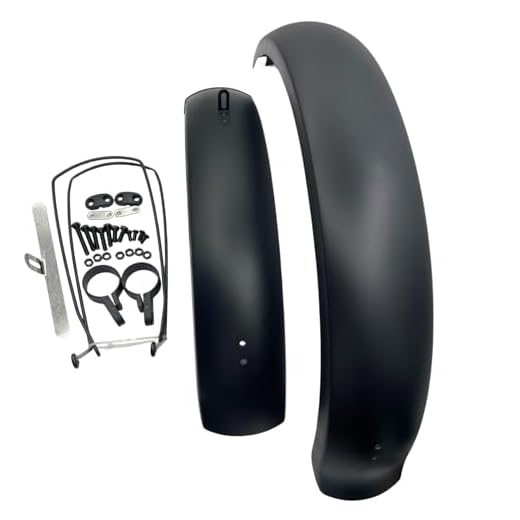 ZSYYDS Fat Tire Bike fenders Full Cover Snow Bike Mudguard Cycling Bike Fender for Ebike Mountain Bike 20 * 4 inch (Matt Black)