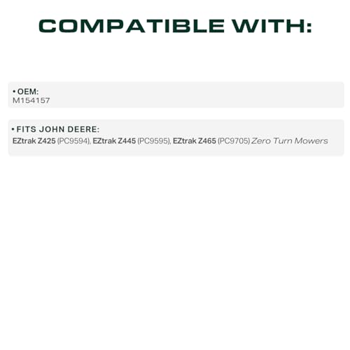 Image of UDC Parts M154157 Drive Belt Replacement for EZtrak Zero Turn & John Deere Z465 Z445 Z425 Mowers /Powertrain Drive V-Belt Aramid Cord / 42.2 inches