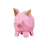 G5AABMMKL Cute Piggy Bank Caifu Children's Piggy Bank,Resin Piggy Bank,Depositable and Withdrawable Change Piggy Bank,Best Gifts for Boys Girls Money Jar (Color : Pink)