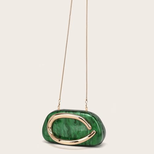 Image of Acrylic Clutch Purse for Women Marbling Evening Wedding Handbags Acrylic Shell Box Purses for Party Prom Cocktail