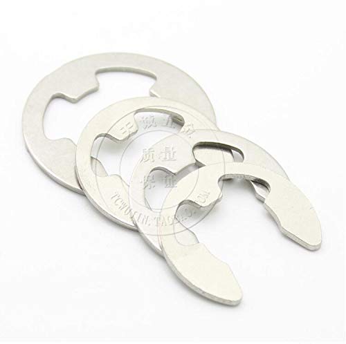 100pcs M1.5 M2 M2.5 M3 M3.5 M4 Stainless Steel E-Type Retaining Ring Washers E-Clip Opening Split Washer - (Inner Diameter: M2.5)