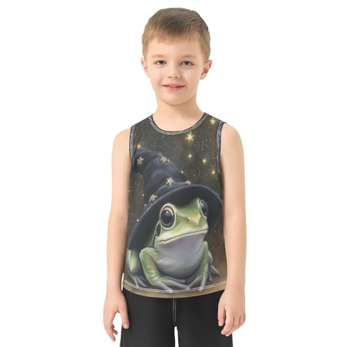 Frog Starry Night Boys Tank Tops Toddler Sleeveless Tank Top Undershirts for Boys,3T2
