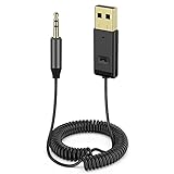 ♫ One Button Switch-Modus : Drücken Sie einfach eine Taste, um den Sender- / Empfangsmodus schnell zu wechseln. Nach dem Einschalten des Bluetooth-Adapters leuchtet das rote Licht im TX-Sender-Modus und das blaue Licht im RX-Empfänger-Modus.