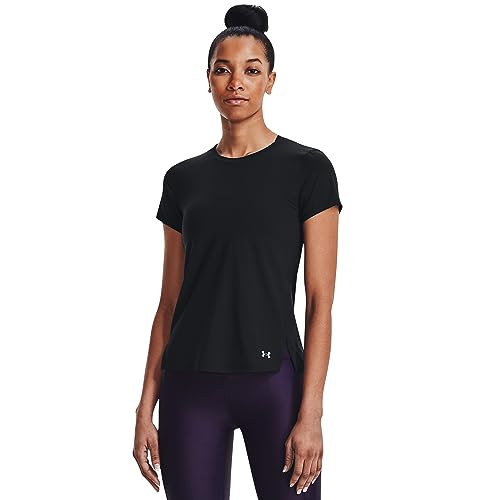 Maillot Under Armour Streaker Jacquard blanc pour femme haut de course à pied léger et respirant