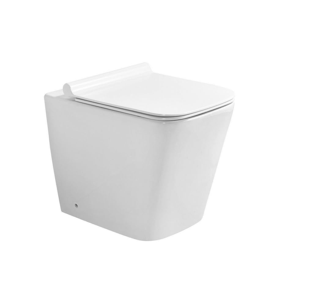 Square Wc Rimless Toilet Pan Back to Wall for Use with Back Box Cistern