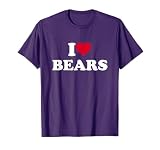 I Love Bears Heart Animal Lover T-Shirt