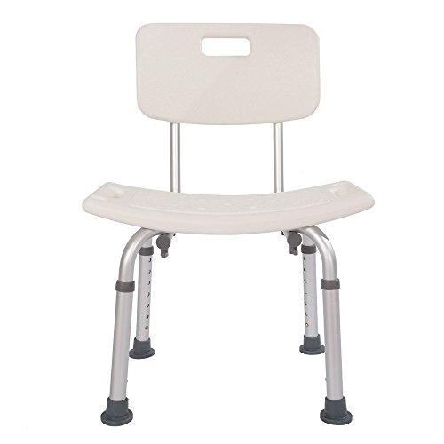 Pinikuyiro Bath Chair Bench Shower Chair Seat Spa Bathtub Stool Bathroom Transfer Inside Shower/Tub/Bathtub – 450 Lbs. Capacity, White - Thumbnail 3