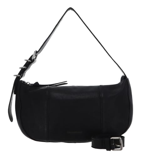 Sac ride easy round shoulderbag black FREDsBRUDER en cuir noir