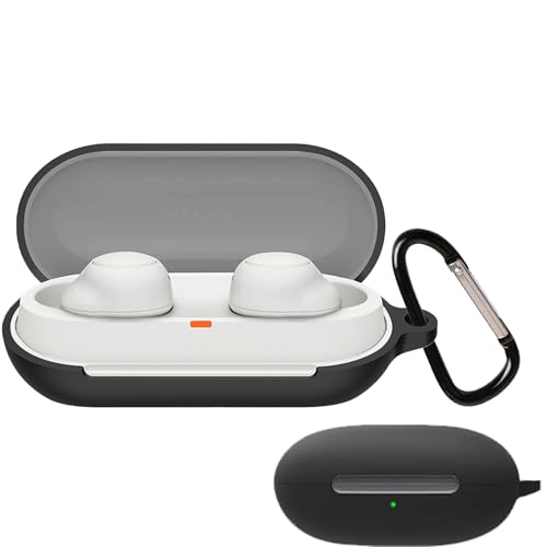 Iniayoh For SONY WF-C500 �P�[�X �\�j�[ WF-C500 ��p �P�[�X �ɂ̓J���r�i����������Ă��蕴���h�~�A�����ɂ��� �_�炩�ȃV���J�Q���A�ϏՌ� �����^ �h���h�o �����h�~�i�u���b�N�j