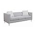 Coaster Glacier Tufted Upholstered Sofa Light Grey