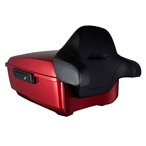 Moto Onfire King Tour Pak Fit For 2014+ Harley Touring - Wicked Red, Detachable Mount Rack, Tour Pack Liners #TOP1
