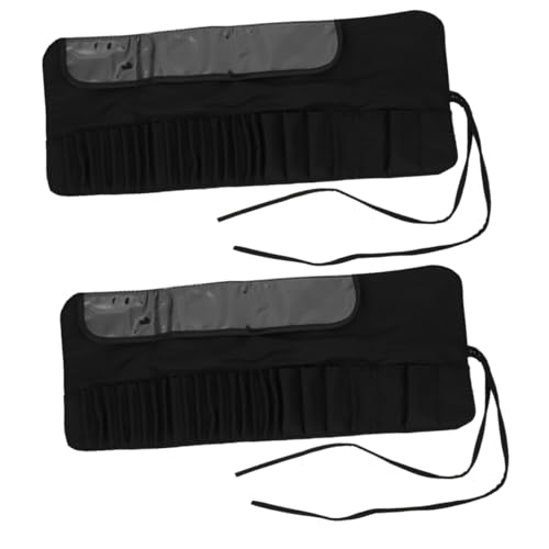 2pezzi Borsa Organizzatrice Per Pennelli Da Trucco Porta Da Viaggio e Compatta Design Elegante Per Cosmetici e Accessori Di Bellezza Per Casa e Viaggi