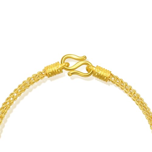 CHOW SANG SANG 999.9 24K Solid Gold Chain Bracelet – Charm-Ready Design for Women Size 16cm 90193B Price-by-Weight 5.98g Gold 5